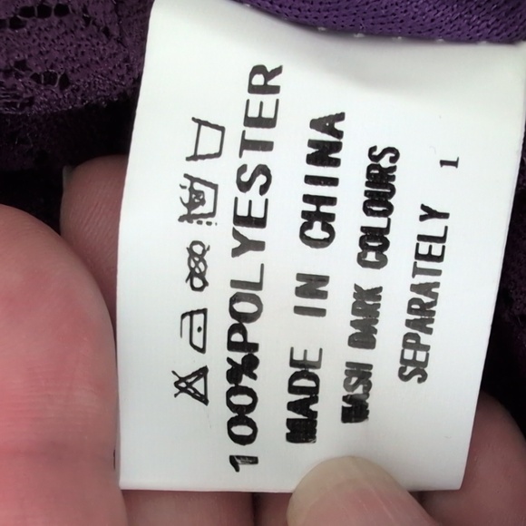 Purple Floral Lace Midi Dress Whimsigoth Dark Romantic Plus Size 20 - Picture 13 of 15